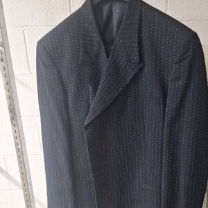 Men's Navy Pinstripe Double Breasted Suit